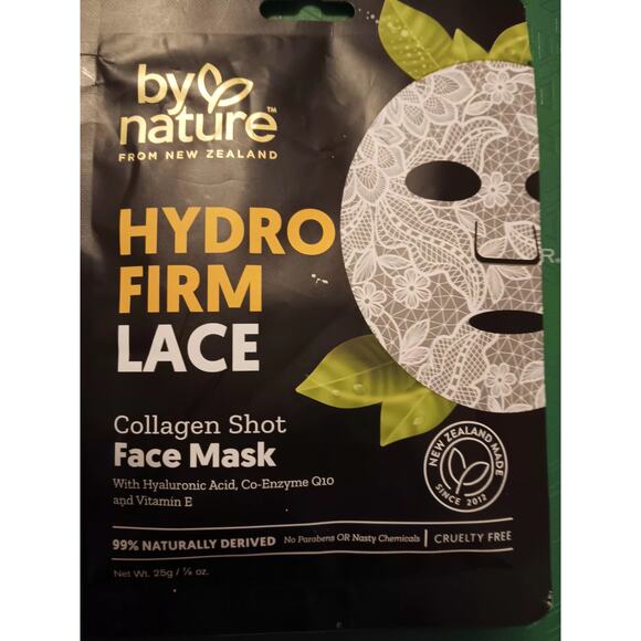 By nature from New Zealand, Hydro Firm Lace mask, collagen shot, Hyaluronic Acid - Picture 2 of 5